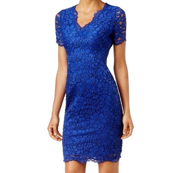 Calvin Klein - Royal Blue with black edging Lace Dress! - Picture 1 of 10